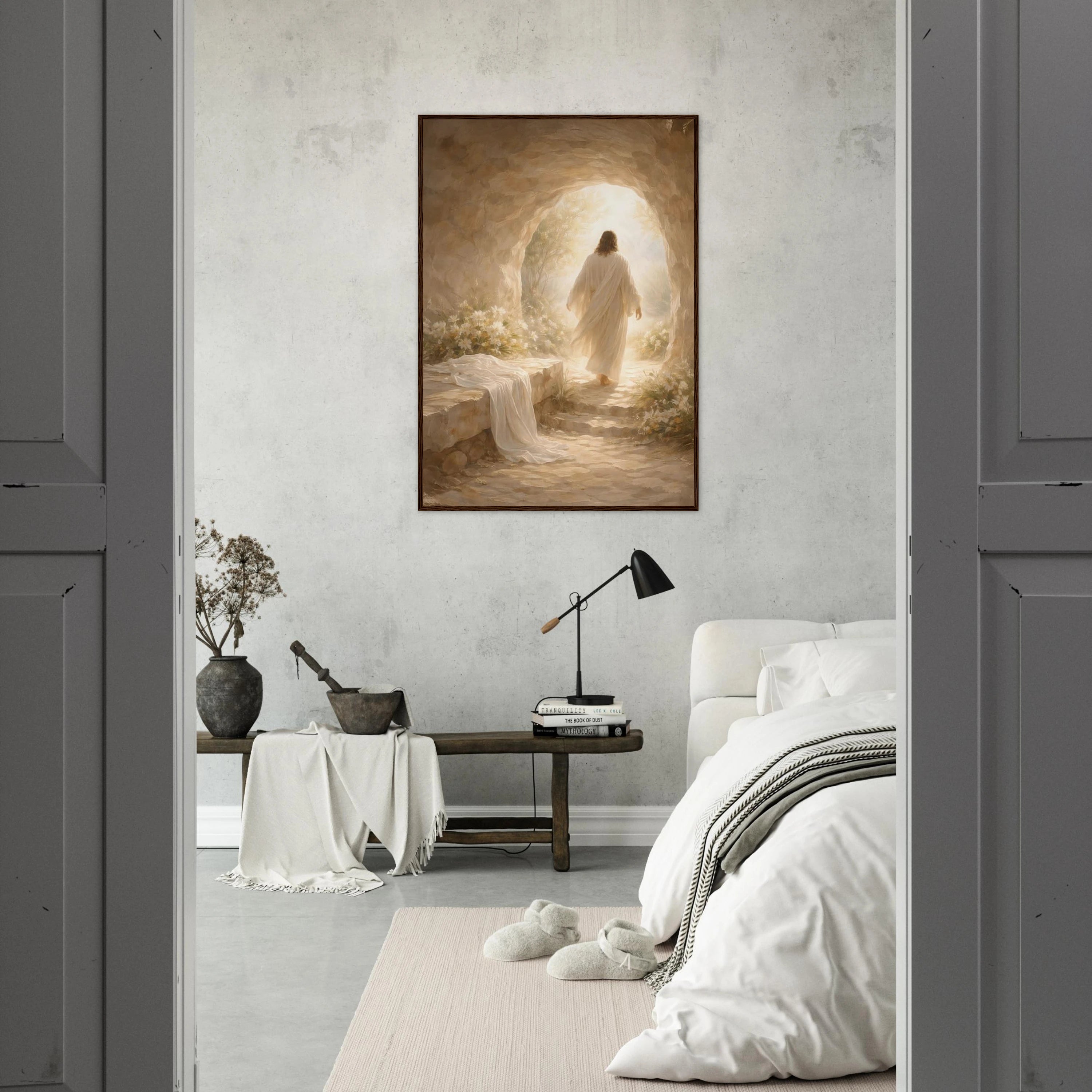 Jesus Leaving The Tomb Art Print