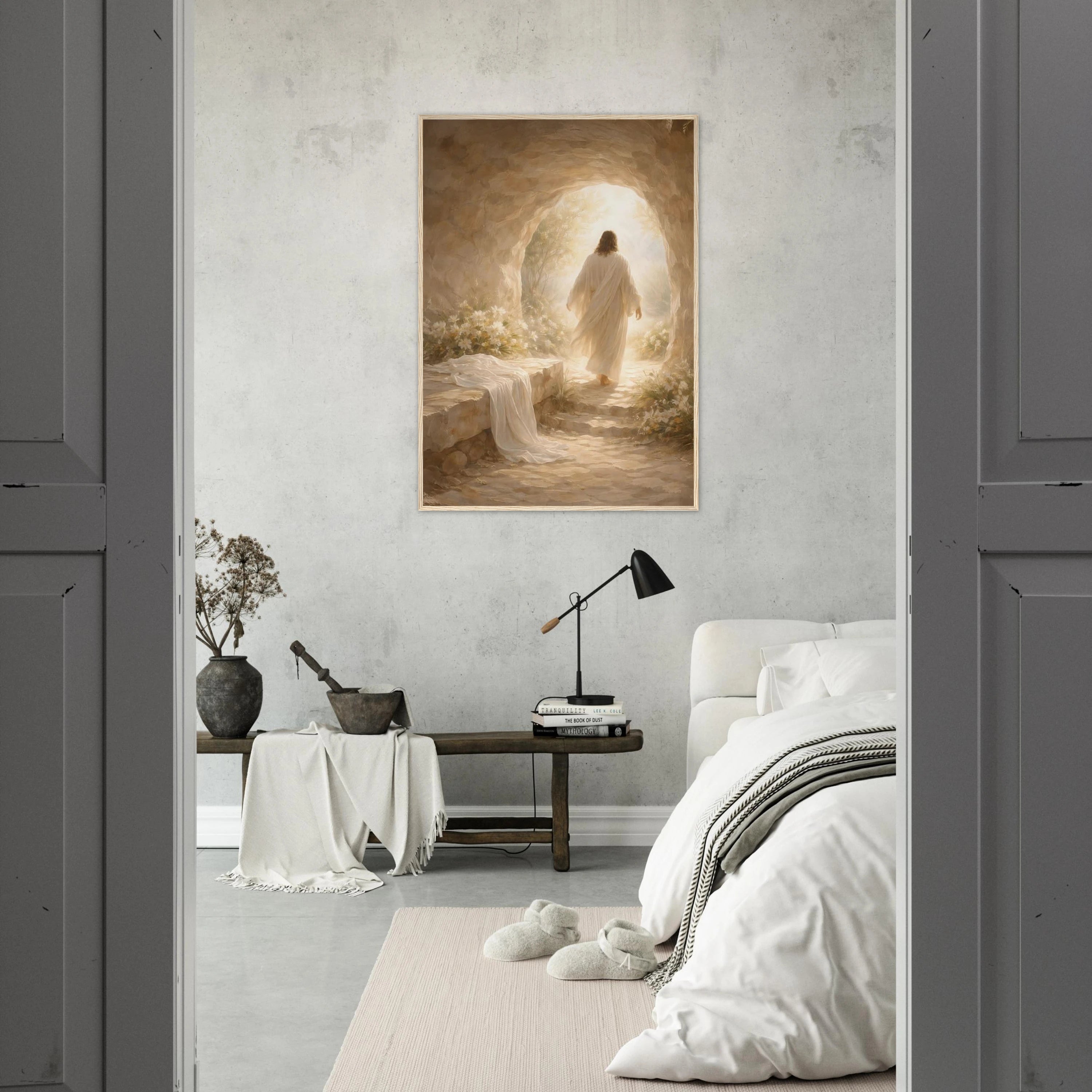 Jesus Leaving The Tomb Art Print