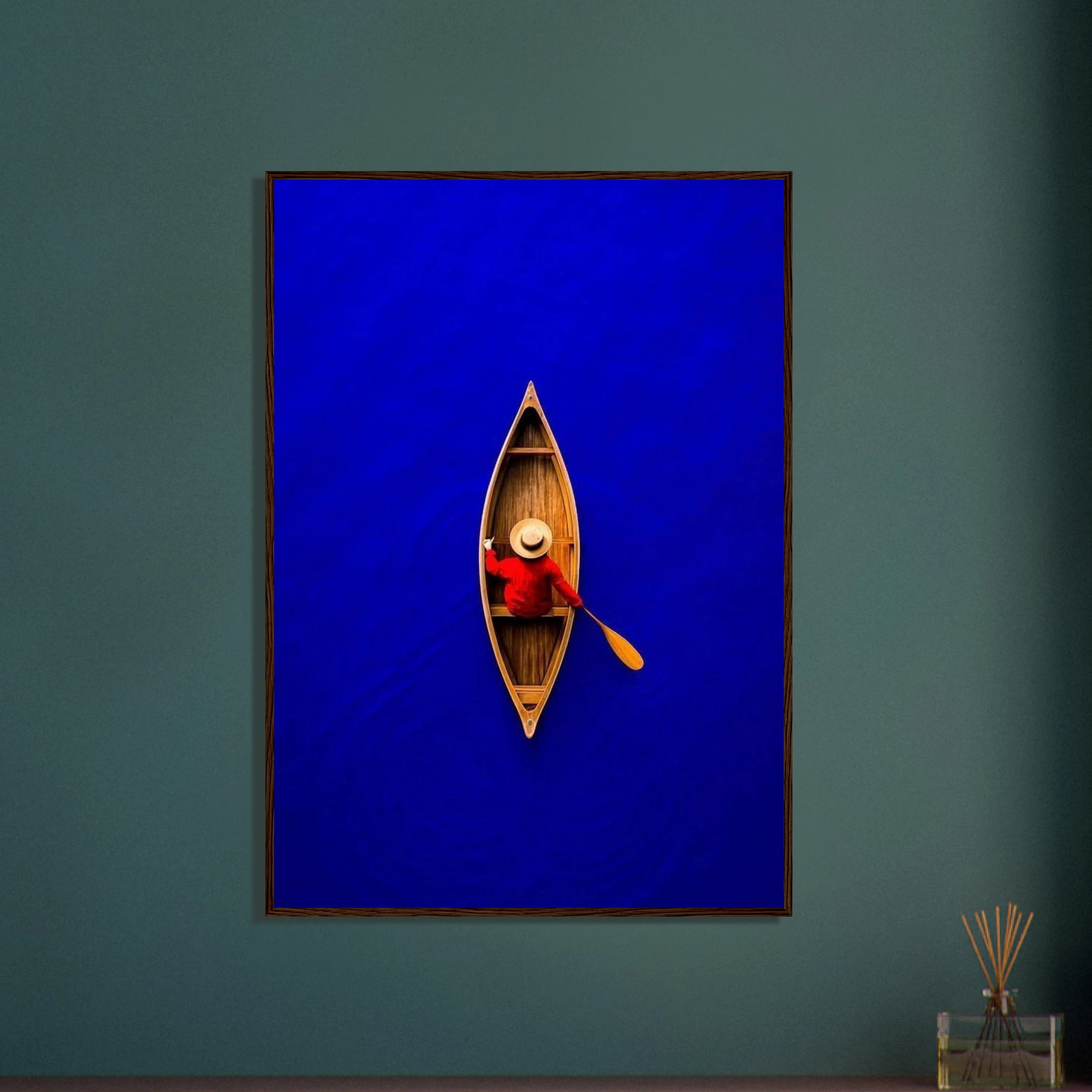 Man In Straw Hat Art Print