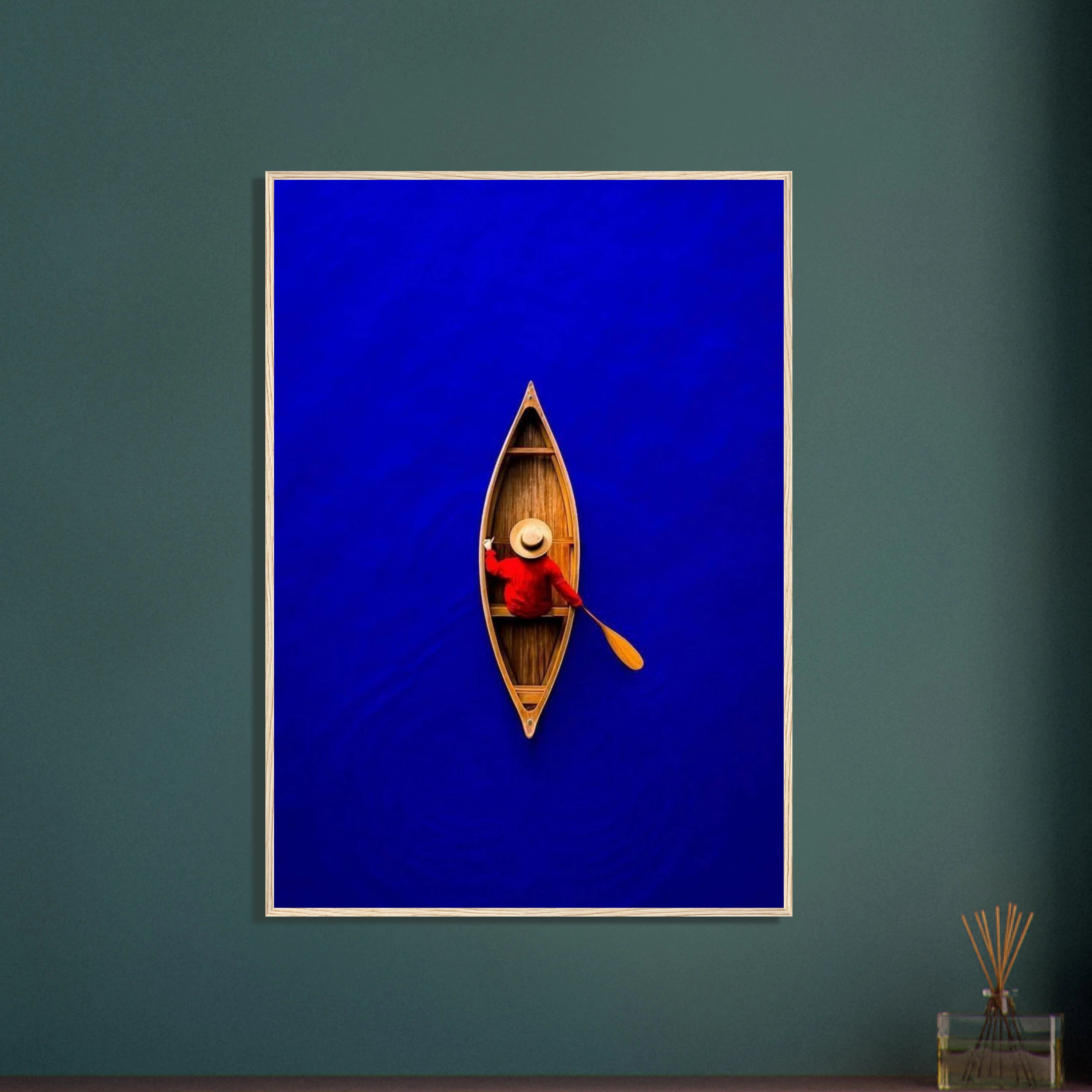 Man In Straw Hat Art Print